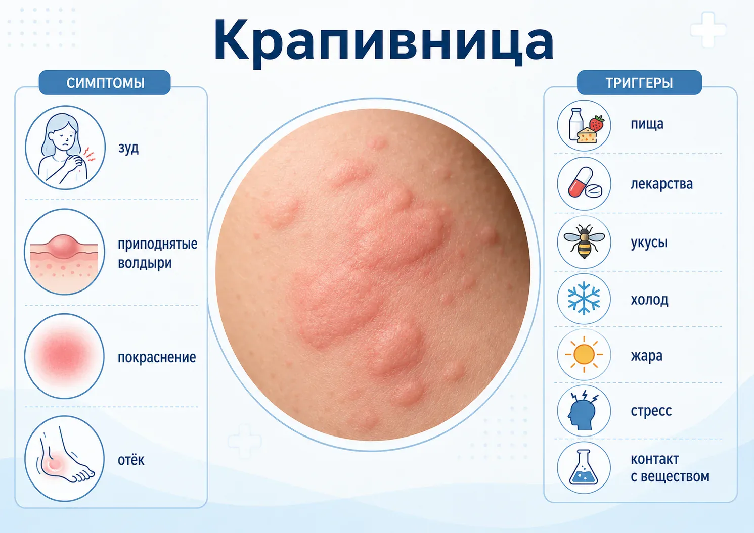Крапивница: основные триггеры и провоцирующие факторы.