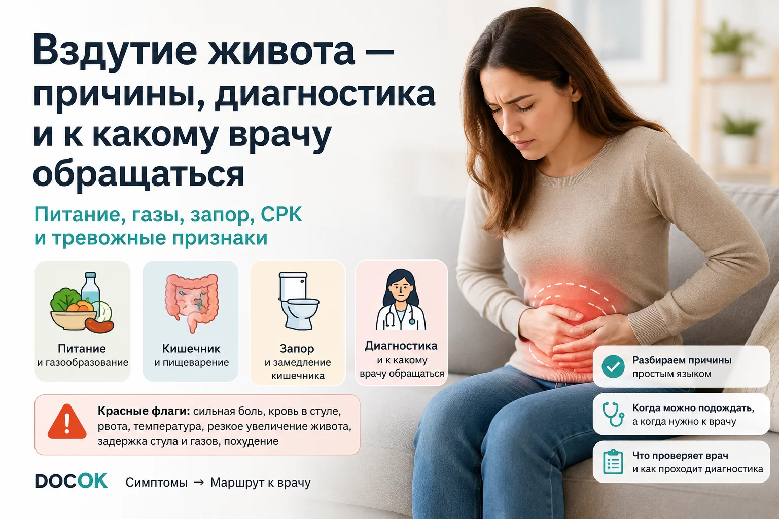 Вздутие живота — причины, диагностика и к какому врачу обращаться